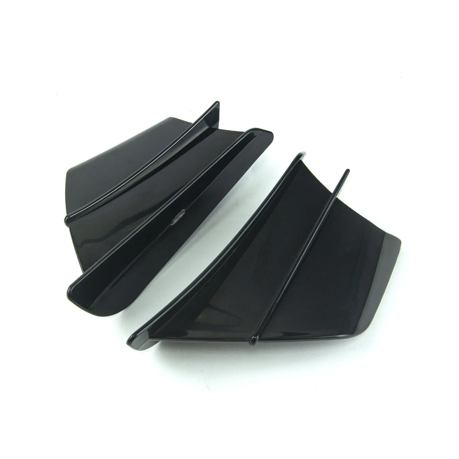 18x8cm universal motorcycle spoiler wind wing in carbon fibre pattern with bright surface finish