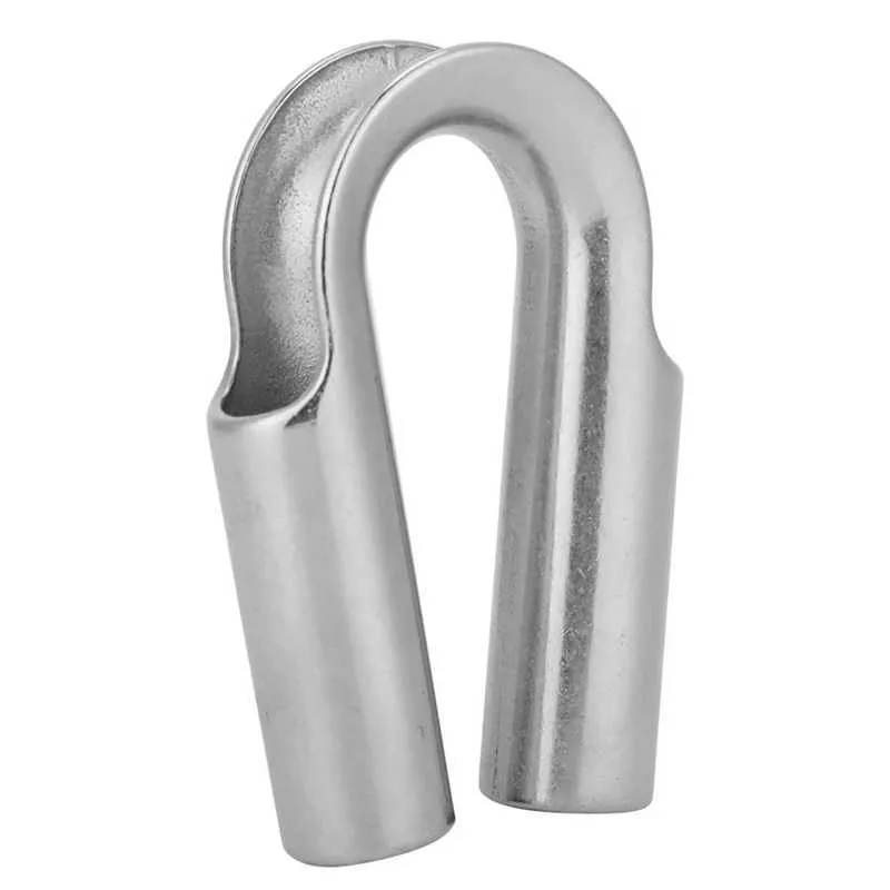 Set of stainless steel tubular chicken heart sleeve rings in various sizes on a workbench.