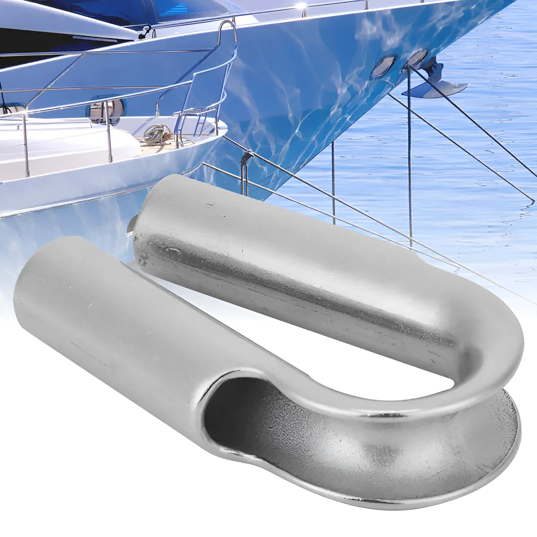 Set of stainless steel tubular chicken heart sleeve rings in various sizes on a workbench.