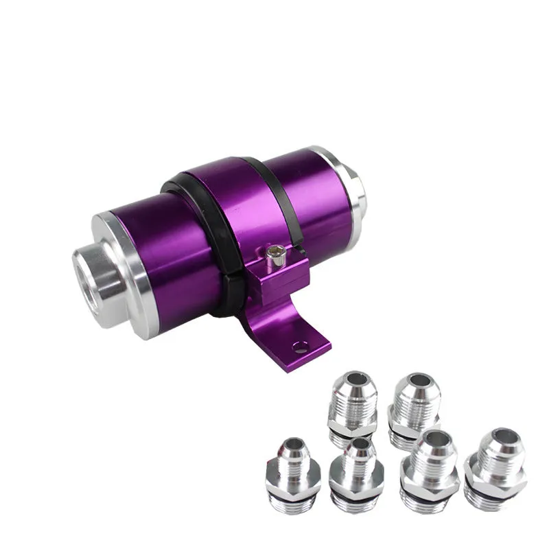 Aluminium alloy universal petrol filter bracket shown in available colours
