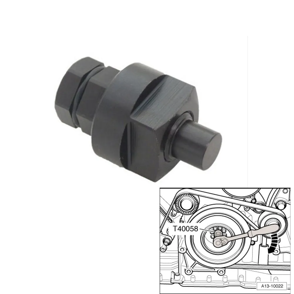 Aodi T40058 crankshaft rotating sleeve timing tool adapter with guide pin