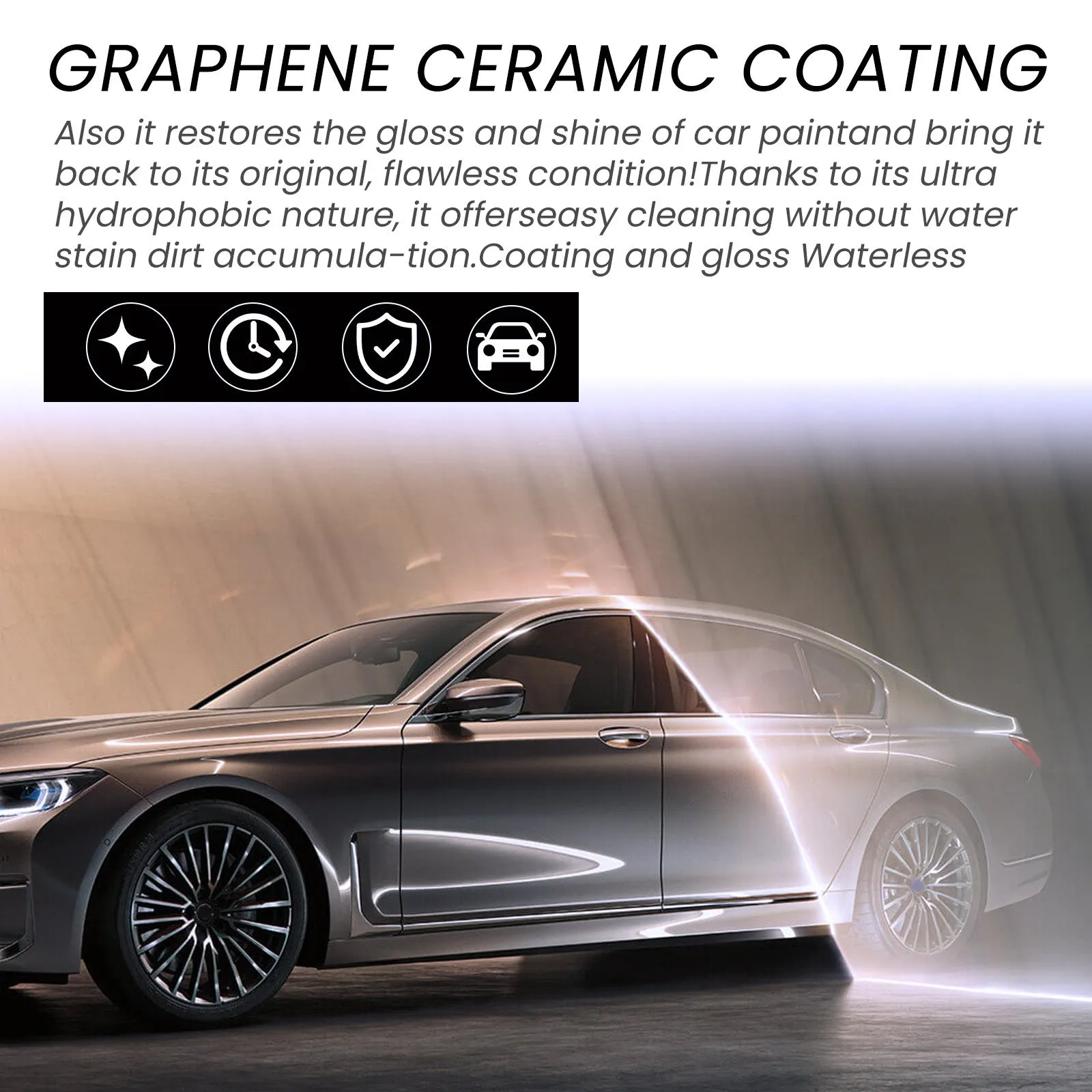 70ml automotive graphene ceramic coating kit with sponge, towel, gloves and cloths