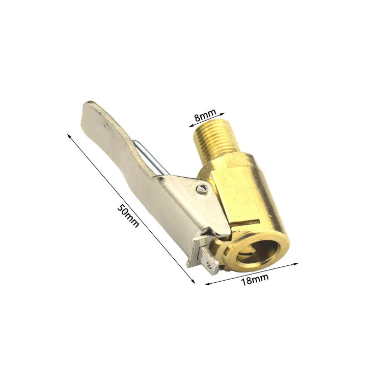 Copper tyre inflation clamp for 8V1 valves with 8mm diameter for standard sedans