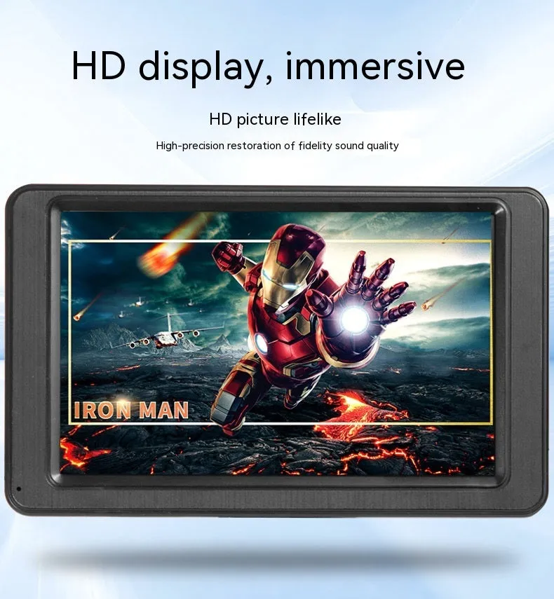 7-inch portable vehicle MP5 player with LCD screen and mounting bracket