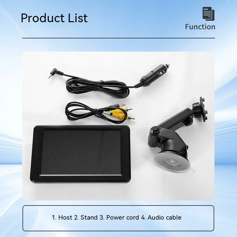 7-inch portable vehicle MP5 player with LCD screen and mounting bracket