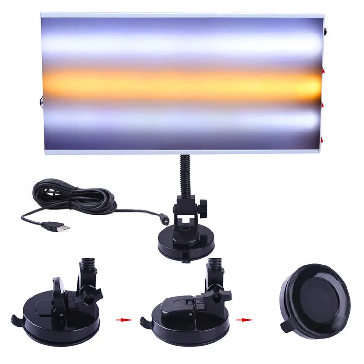 White car dent repair detector kit with concave inspection light
