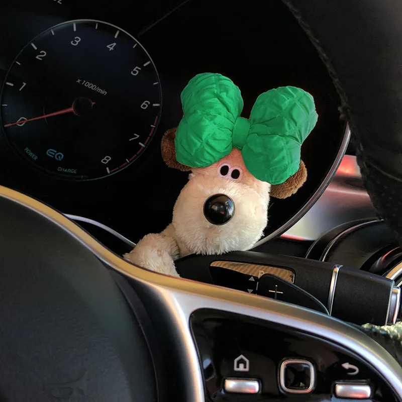 Cotton cartoon pilot dog car seat block decoration doll on vehicle seat