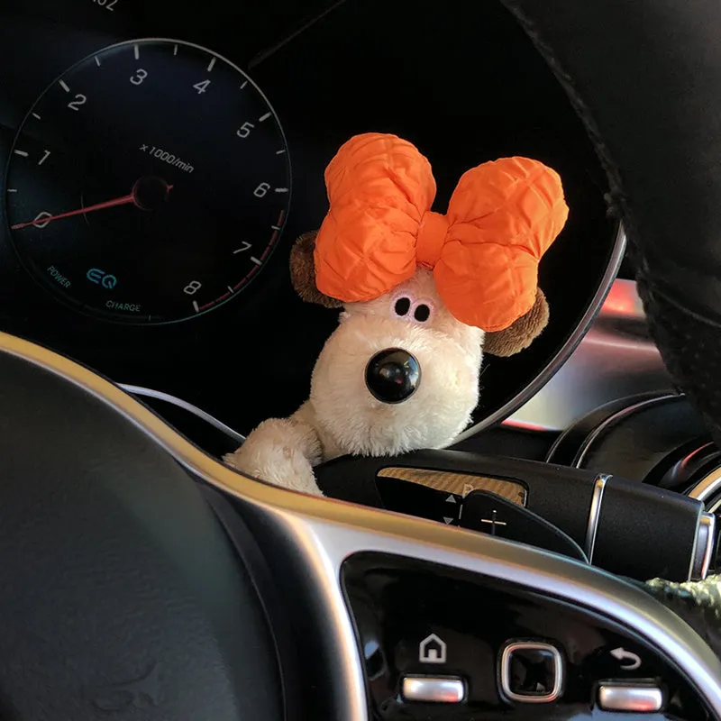Cotton cartoon pilot dog car seat block decoration doll on vehicle seat