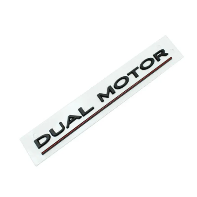 Performance English letter car sticker for Tesla Model 3 bumper in matte black finish.