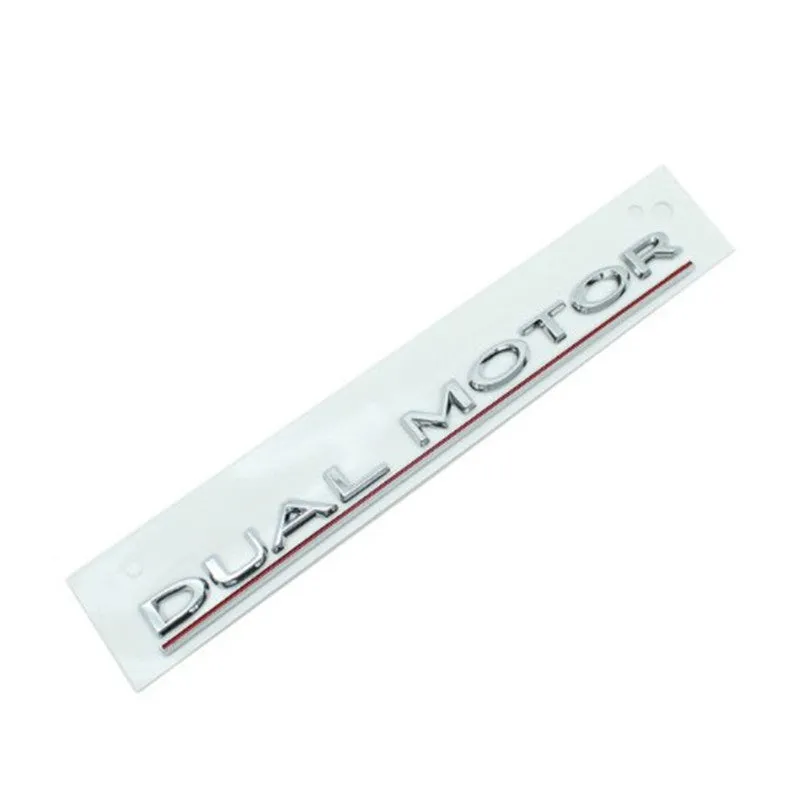 Performance English letter car sticker for Tesla Model 3 bumper in matte black finish.