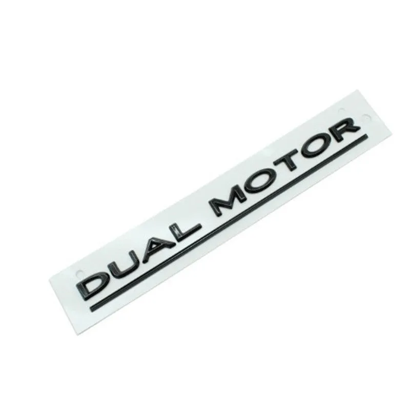 Performance English letter car sticker for Tesla Model 3 bumper in matte black finish.