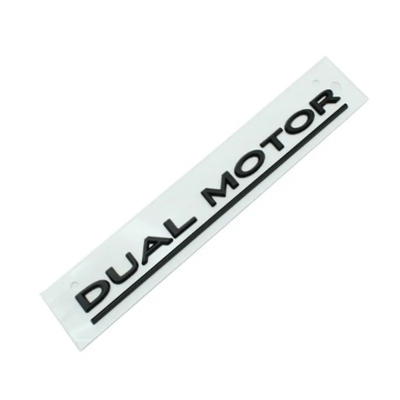 Performance English letter car sticker for Tesla Model 3 bumper in matte black finish.