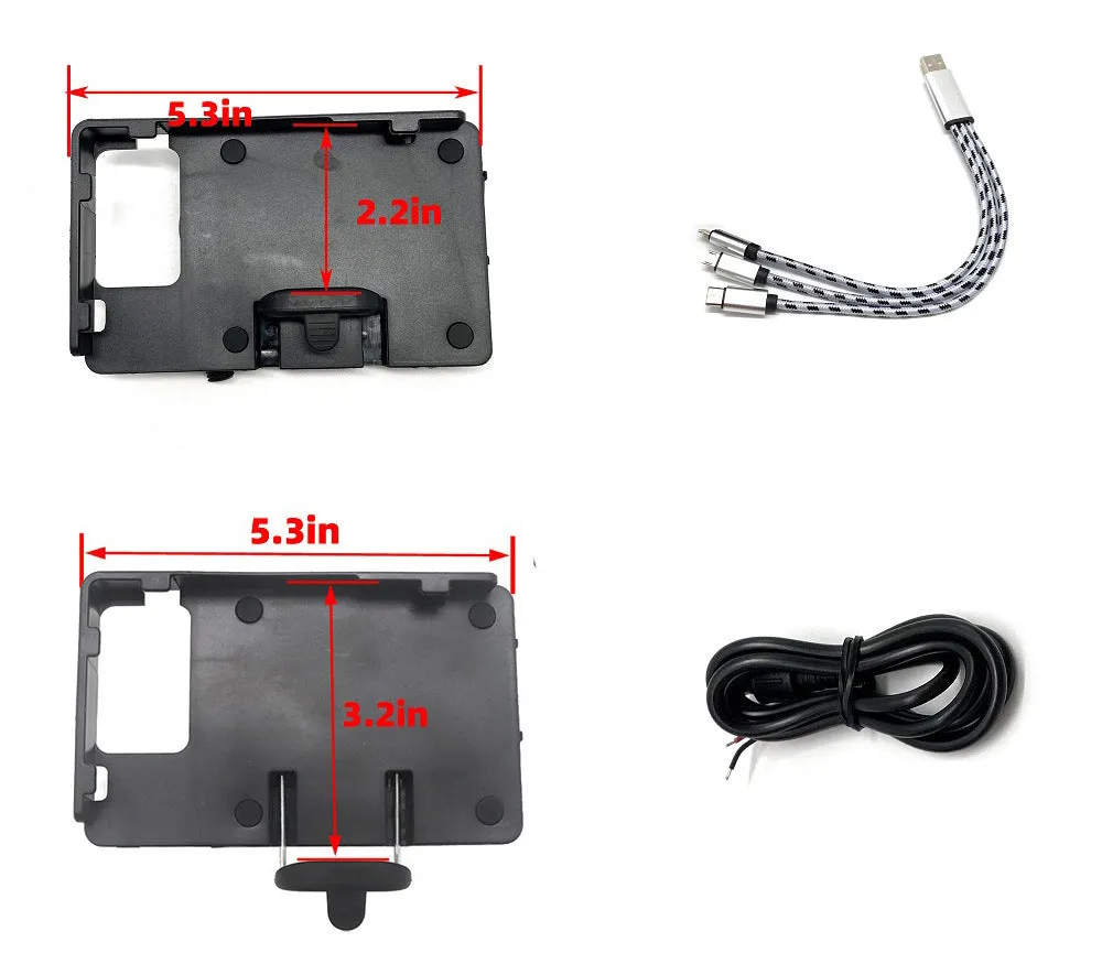 Black ABS plastic navigation bracket for BMW R1200GS and R1250GS motorcycles