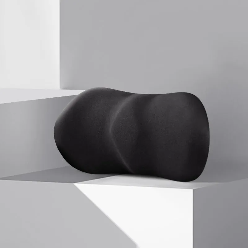 Car headrest pillow and lumbar support cushion set in multiple colour options