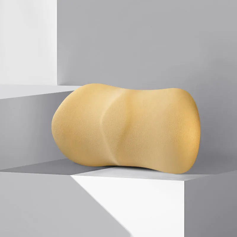 Car headrest pillow and lumbar support cushion set in multiple colour options