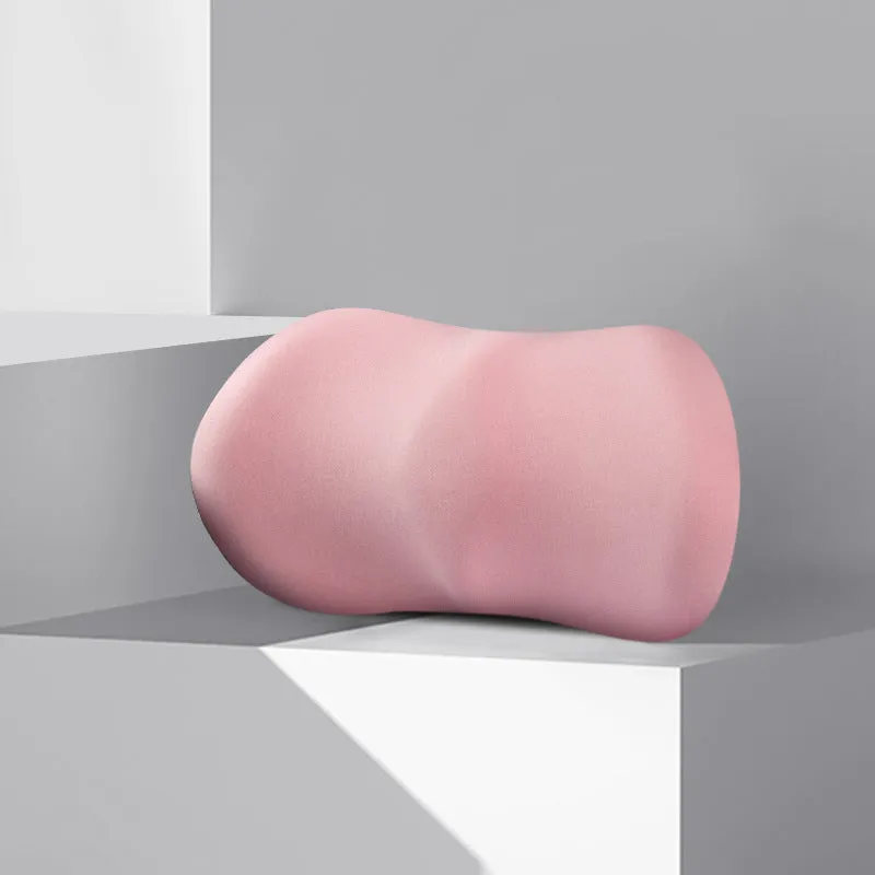 Car headrest pillow and lumbar support cushion set in multiple colour options
