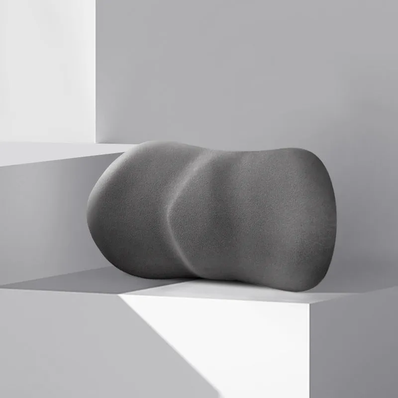 Car headrest pillow and lumbar support cushion set in multiple colour options