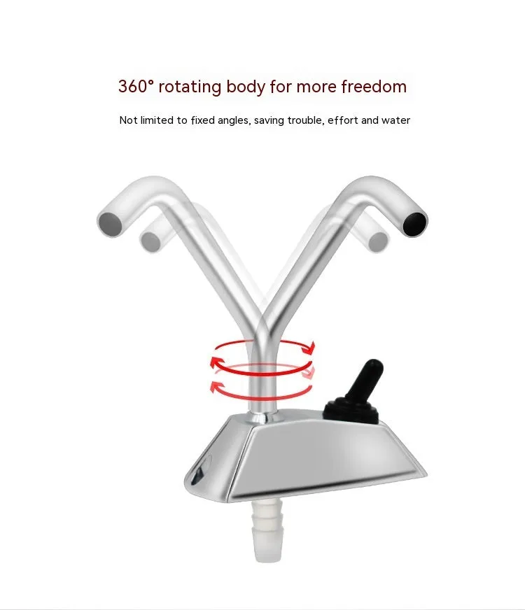 Electronic control RV faucet with rotating spout made from mirror-polished 316 stainless steel