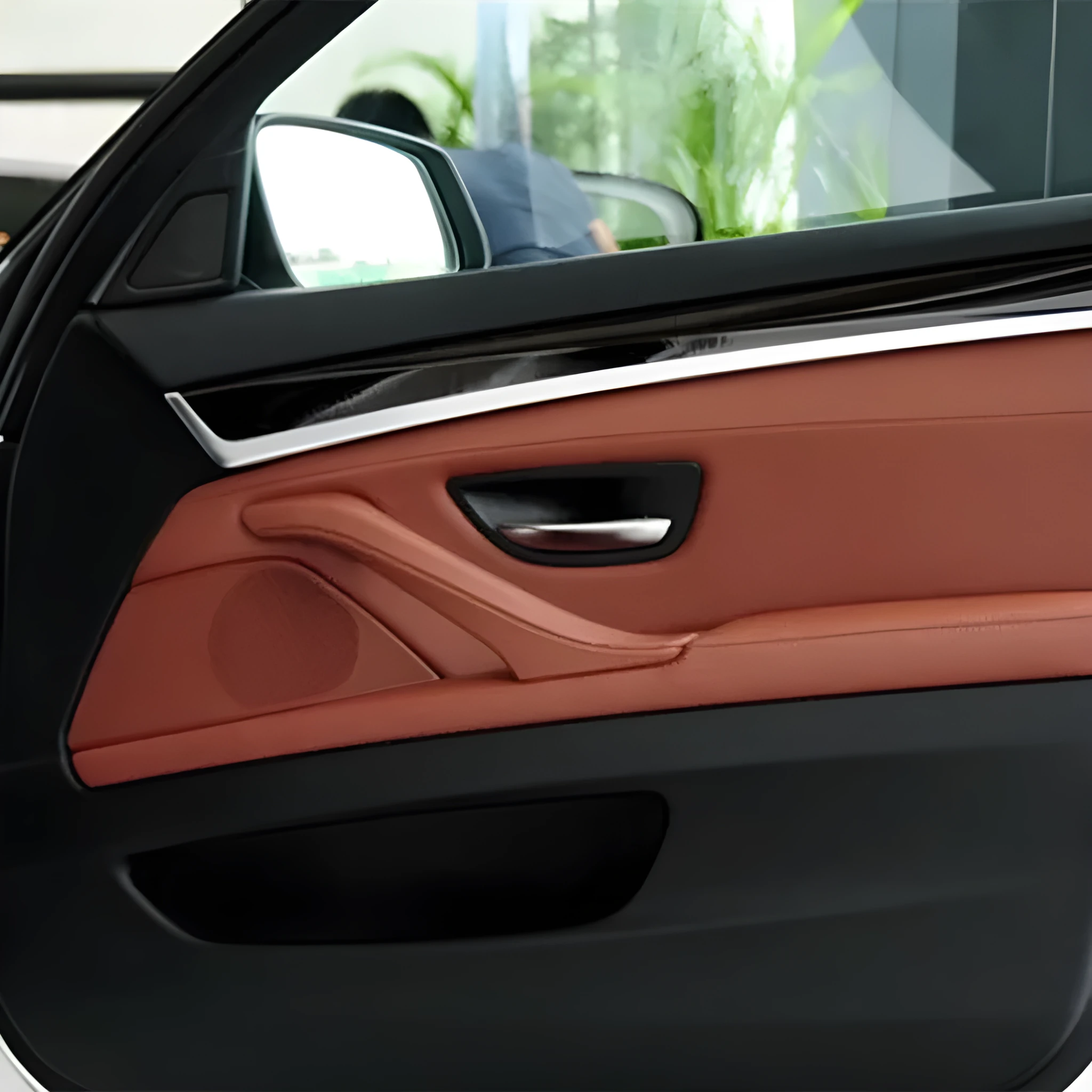 Beige ABS PC speaker cover for BMW 5 Series door panel