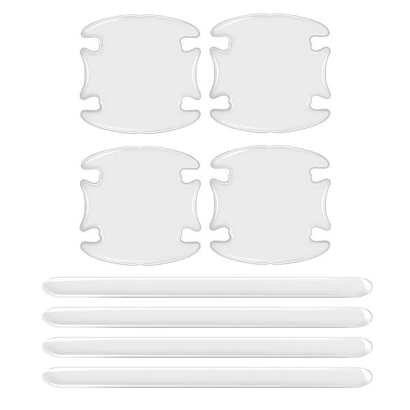 Transparent 3D car door handle bowl protection stickers set of 4 pieces