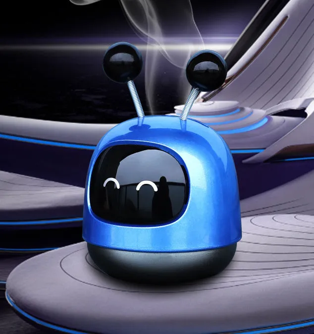 Robot car design car vent aromatherapy ornament with 40ml gel capacity