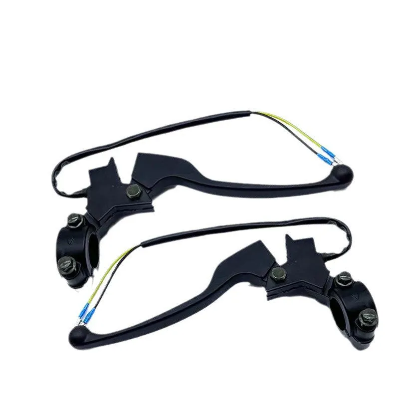 Aluminium alloy brake handle assembly with 22mm thick handle and integrated power off switch line