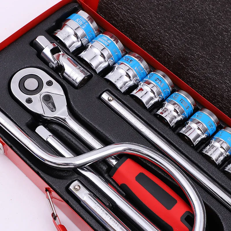 24-piece curved bow car repair wrench combination set in chrome vanadium steel