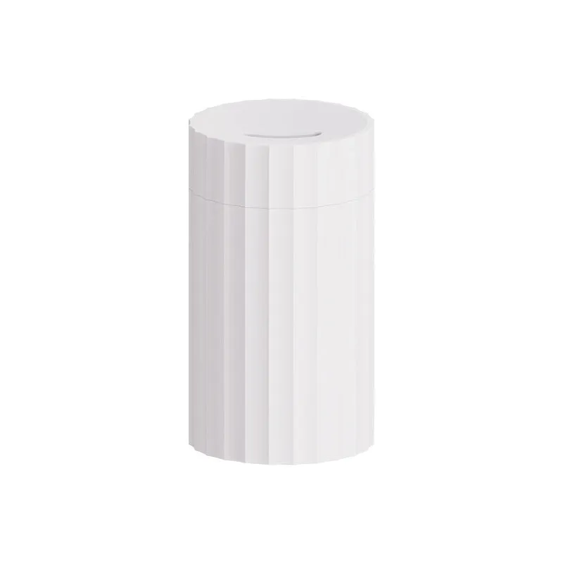 Black and white air humidifier with flame effect lighting and essential oil diffuser function