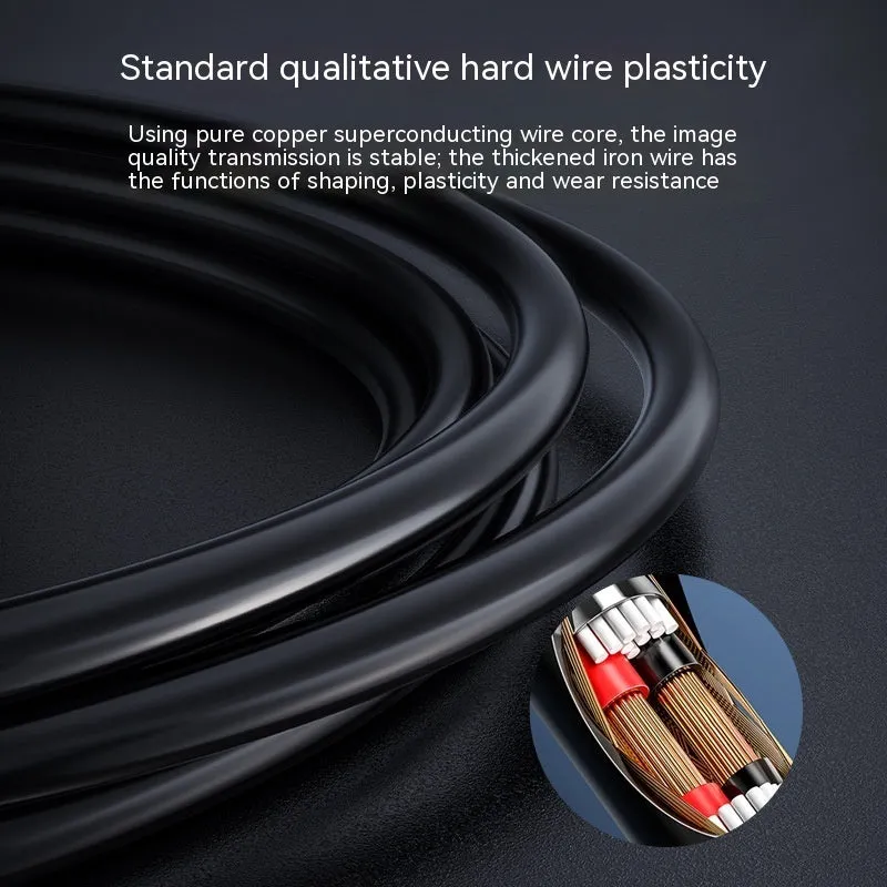 Waterproof HD inspection endoscope camera with 8mm probe and rigid cable for auto repair