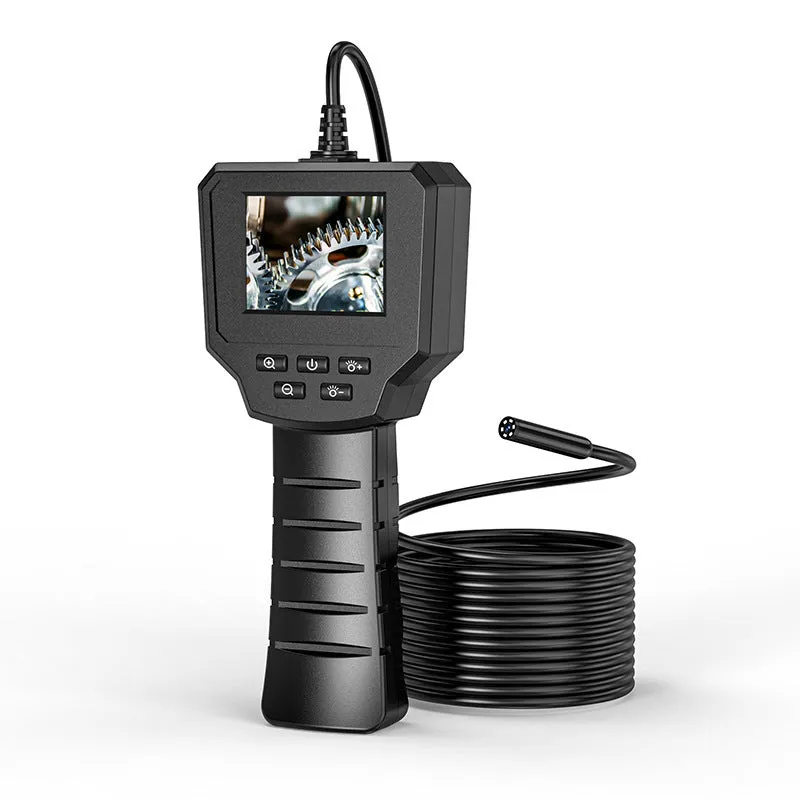 Waterproof HD inspection endoscope camera with 8mm probe and rigid cable for auto repair