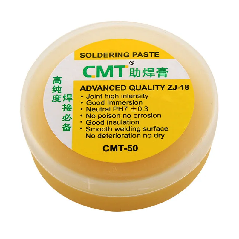High purity rosin soldering flux in paste form for electric soldering iron use