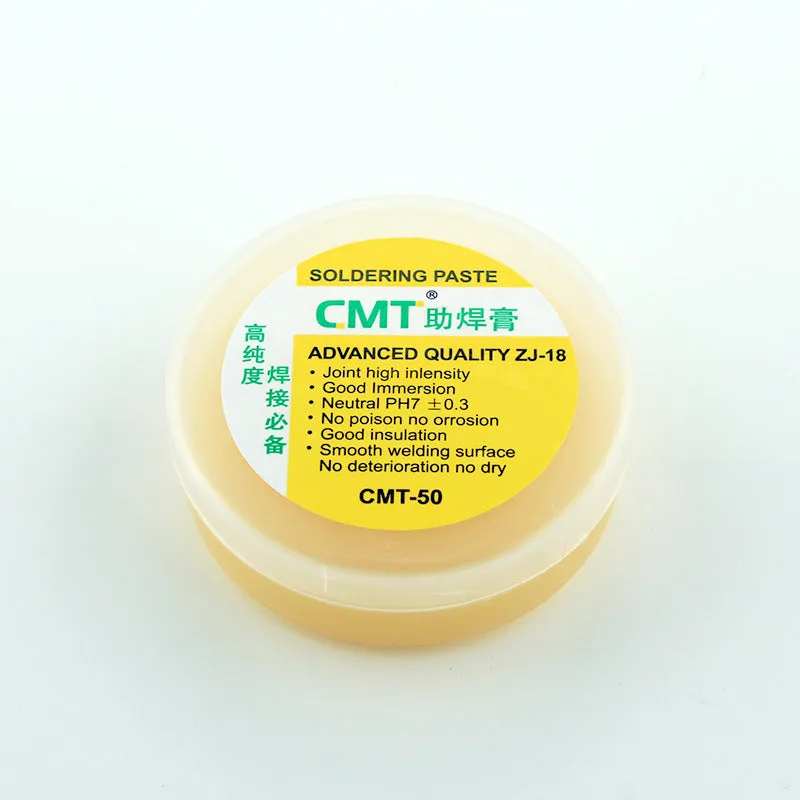 High purity rosin soldering flux in paste form for electric soldering iron use