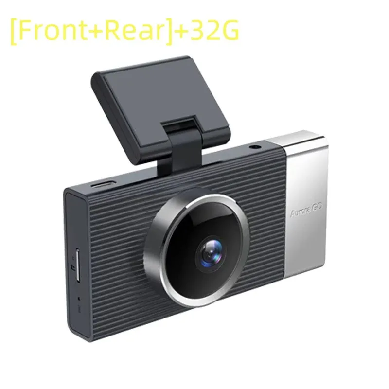 Wi-Fi connected driving recorder with a 3-inch screen and multiple lens options for car front, interior, and rear.