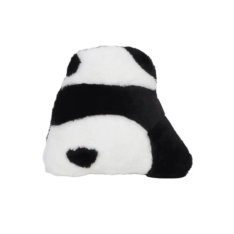 Cartoon panda automotive cushion with plush cover and pp cotton filler for car seating comfort