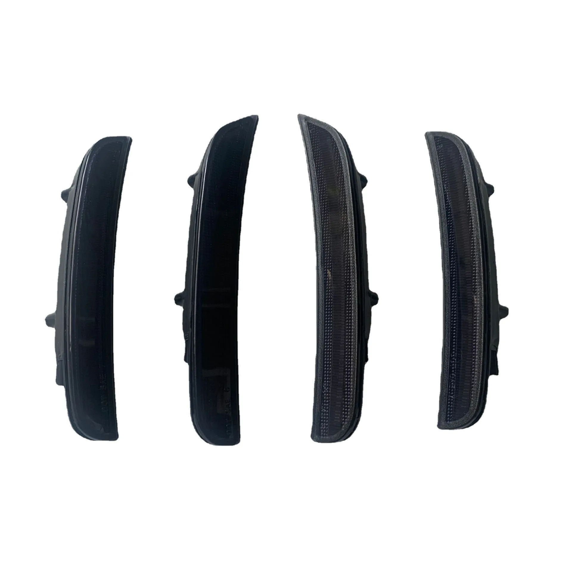 Dodge Challenger Charger 2015-2020 replacement turn signal light set in ABS plastic, showing yellow front and red rear units.