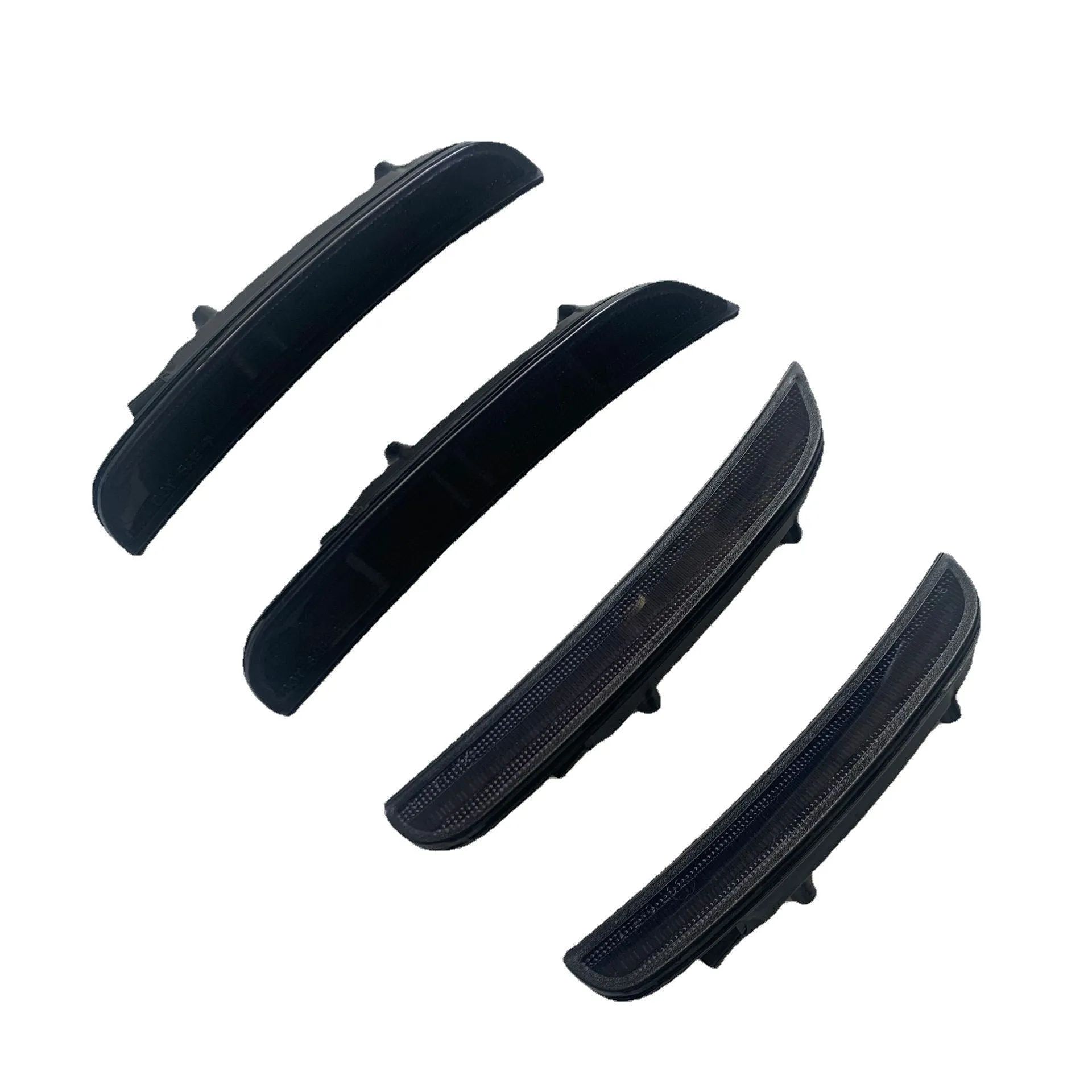 Dodge Challenger Charger 2015-2020 replacement turn signal light set in ABS plastic, showing yellow front and red rear units.