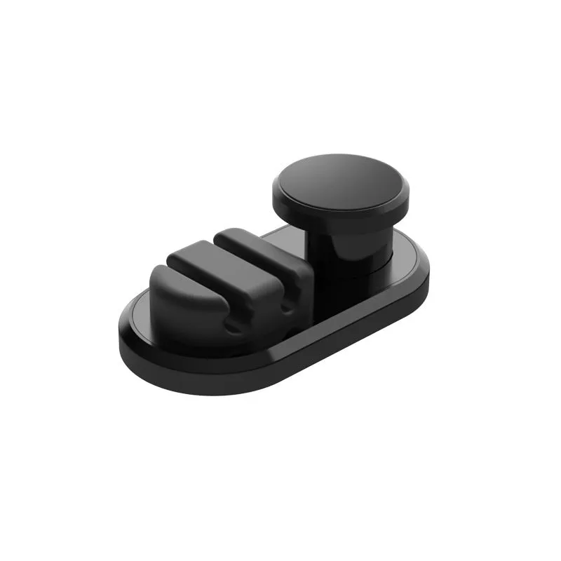 Dark green ABS silicone car cable storage hook measuring 52mm for organising charging cables