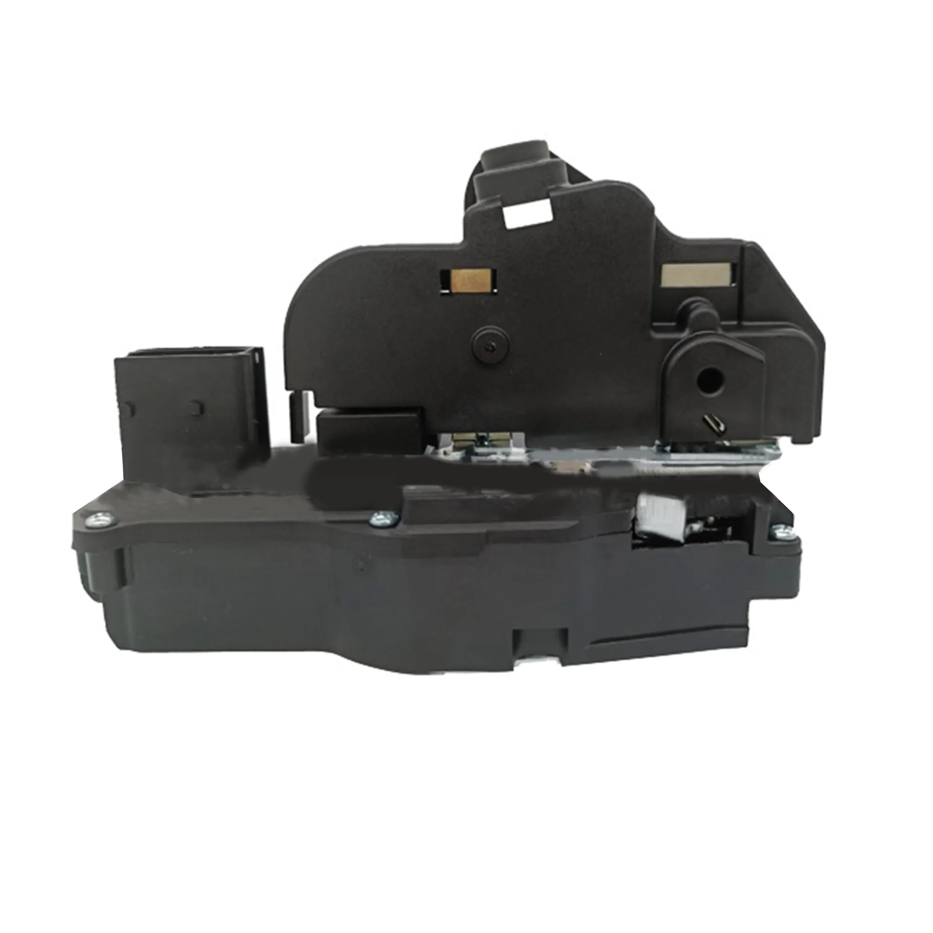Black plastic door lock actuator for Cadillac SLS right front door