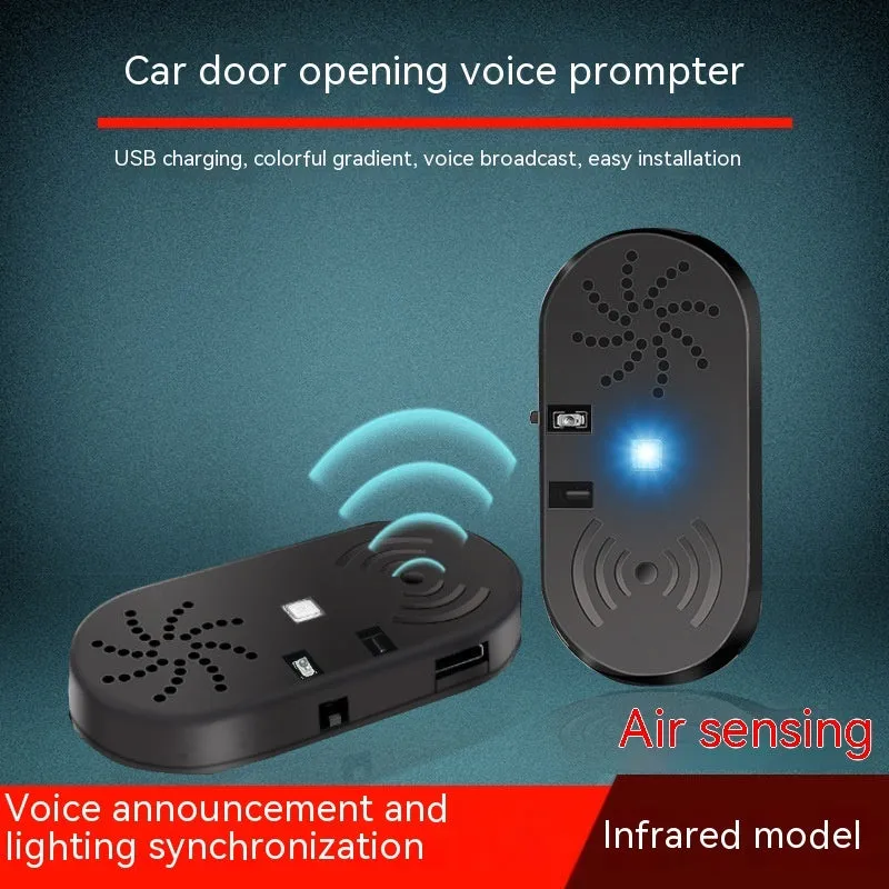 Black car door reminder with infrared sensor for vehicle safety