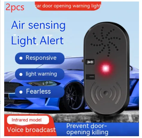 Black car door reminder with infrared sensor for vehicle safety