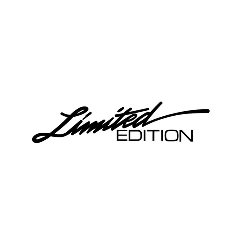 Reflective plastic bumper sticker for cars, showing black, white, and colourful design options.