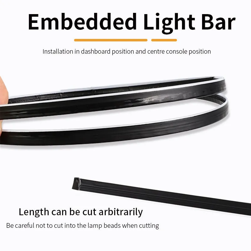 110cm aluminium alloy car interior RGB ambience light strip with remote control