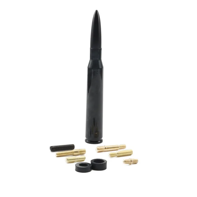 14cm bullet car antenna in camouflage green, American flag, and black colour options
