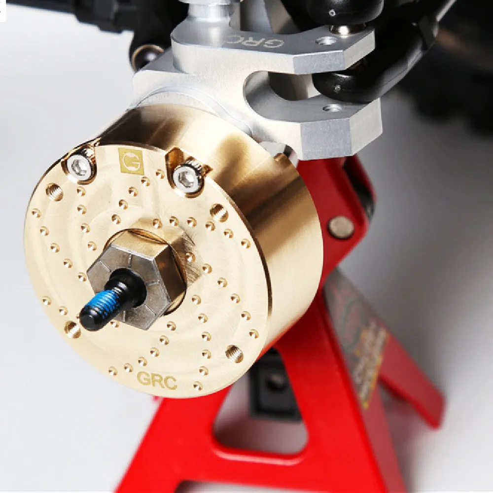 Brass gearbox cover metal accessory for model vehicle axle door mounting