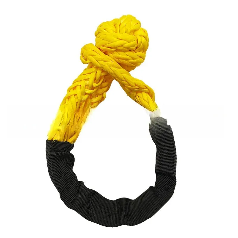 Polymer soft shackle trailer rope in various colours with 12mm diameter and 17-tonne load capacity