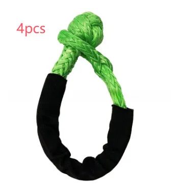Polymer soft shackle trailer rope in various colours with 12mm diameter and 17-tonne load capacity