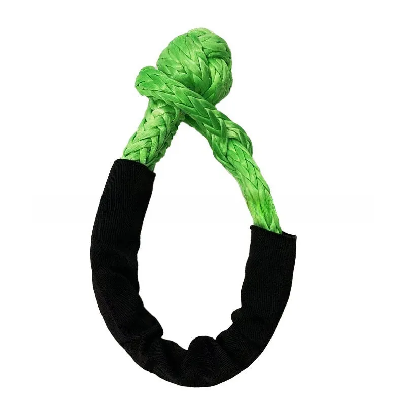 Polymer soft shackle trailer rope in various colours with 12mm diameter and 17-tonne load capacity