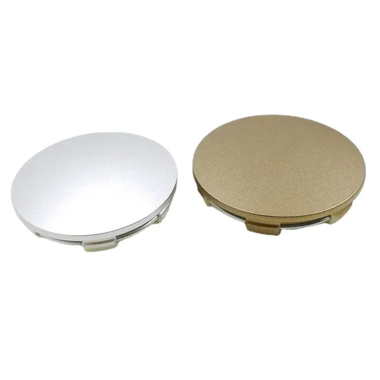 65mm diameter ABS plastic car hub centre cover with aluminium label in antique copper finish