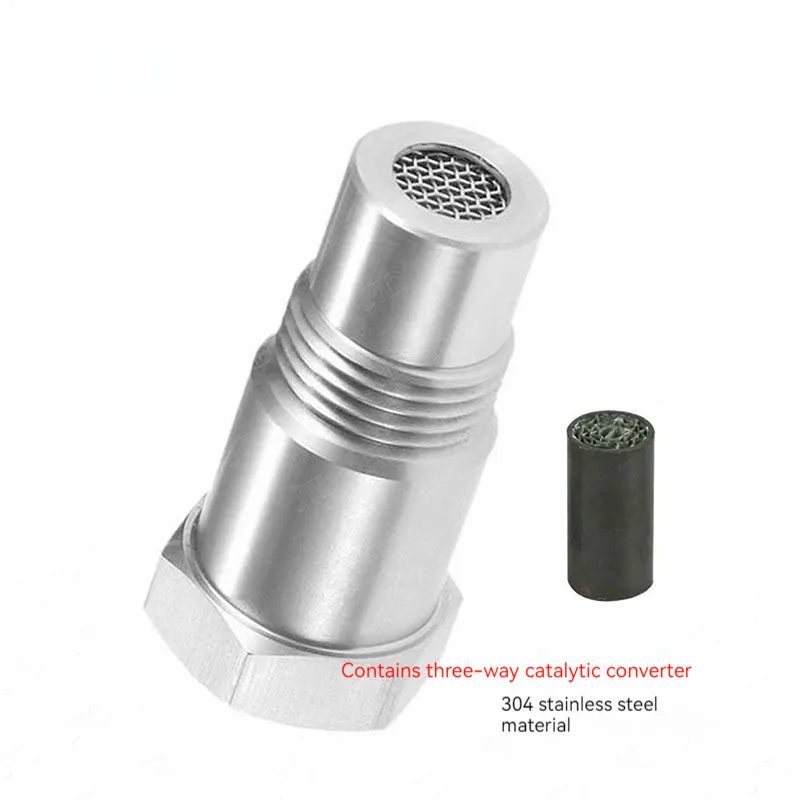 304 stainless steel oxygen sensor adapter with three-way catalyst connector for automotive use