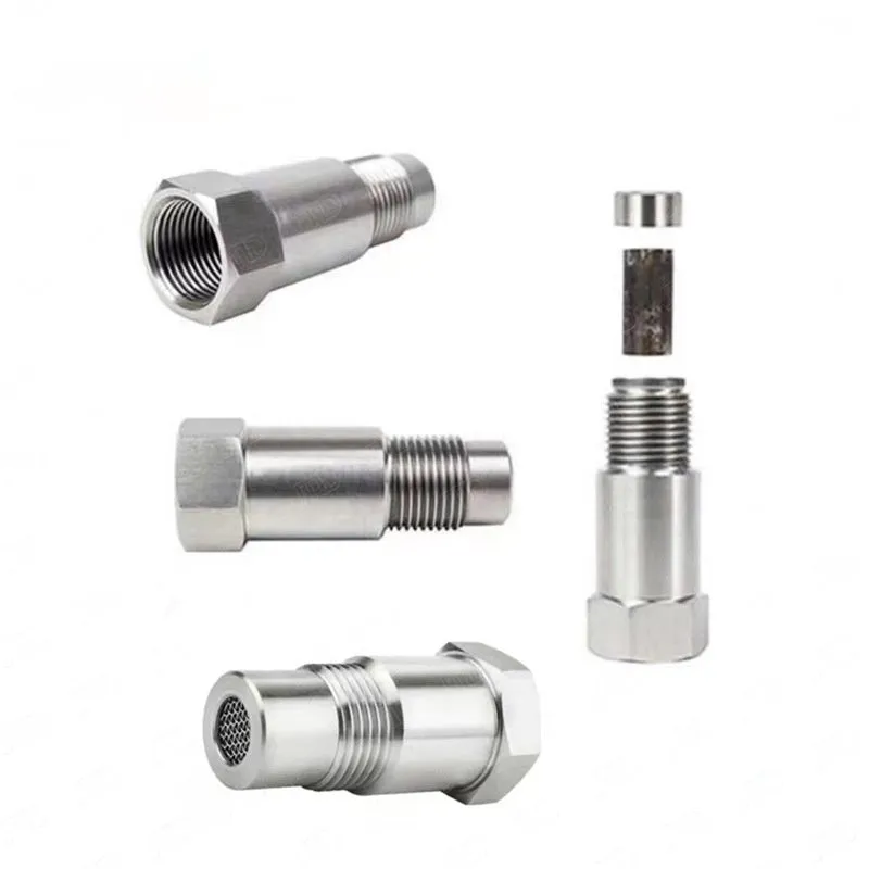304 stainless steel oxygen sensor adapter with three-way catalyst connector for automotive use
